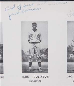 1937 Jackie Robinson Autographed Pasadena Junior College Yearbook (JSA)